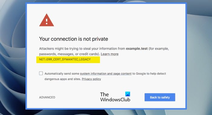 Fix Your connection is not privateAttackers might be trying to steal your  information 
