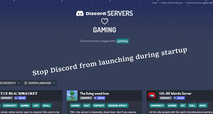 Discord servers tagged with Chat
