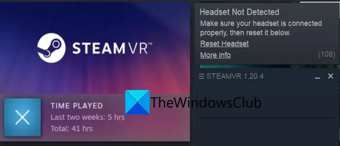 Fix SteamVR Headset Not Detected