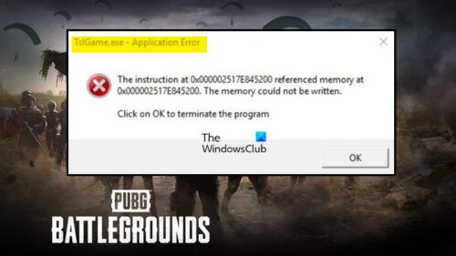 Tslgame.exe Application Error In Pubg [fixed]