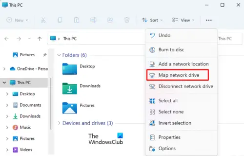 How to remove Map network drive Context Menu item on Windows 11/10