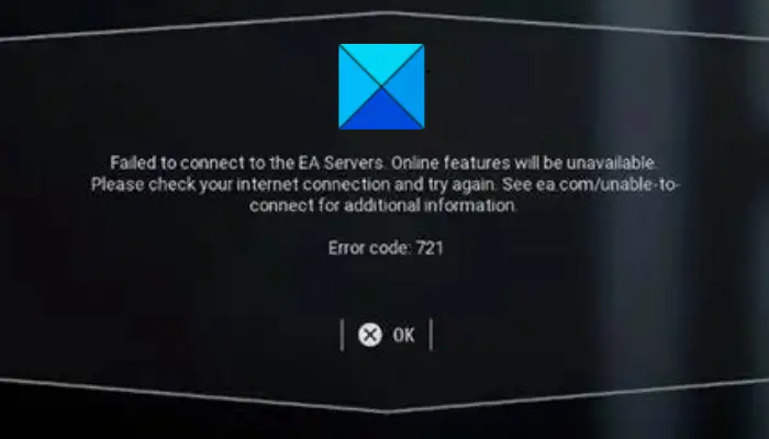 Star Wars Battlefront 2 Error Code 721