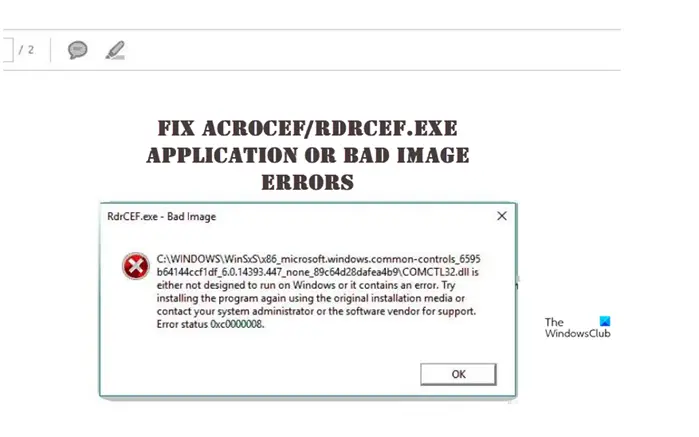 Fix AcroCEF Error