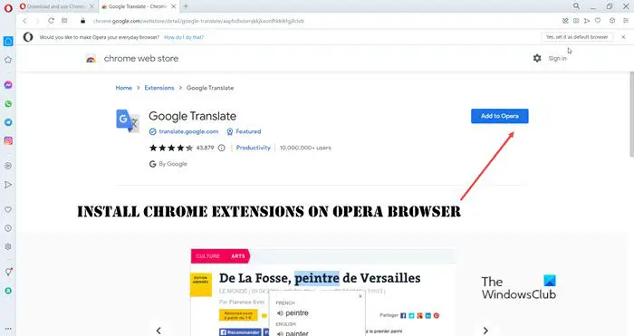 Comment Installer Les Extensions Chrome Sur Le Navigateur Opera