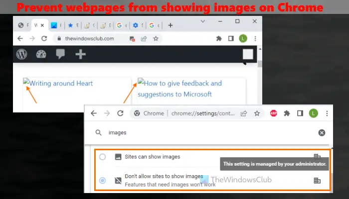 Empêcher Les Pages Web D'afficher Des Images Chrome