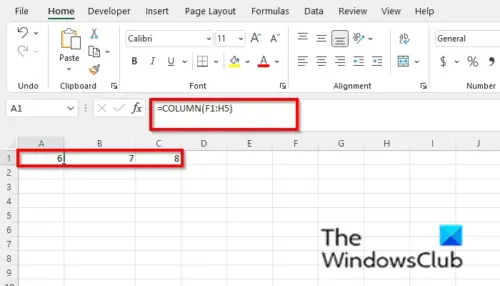 How to use the Column and Columns functions in Excel