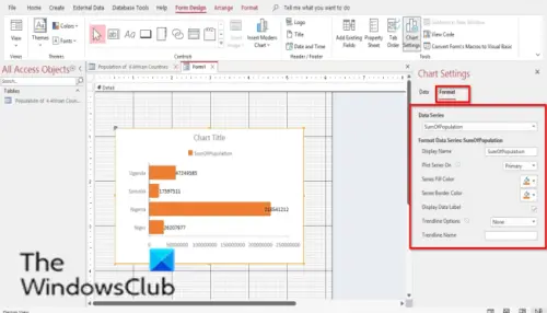 How to create a Bar Chart in Microsoft Access