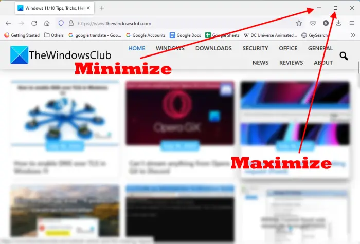 How To Minimize And Maximize Windows In Windows 11 10