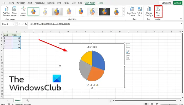 Move Chart Button Move And Size Chart In