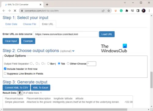 How to convert KML to Excel or CSV in Windows 11/10