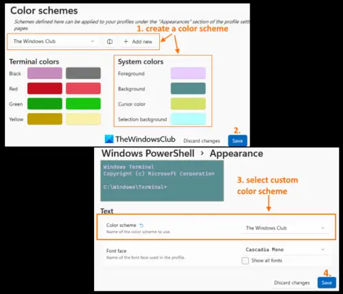 How to change Color Scheme for a Profile in Windows Terminal