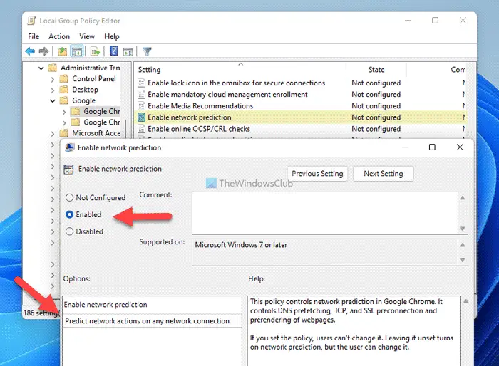 How to enable or disable network prediction in Google Chrome