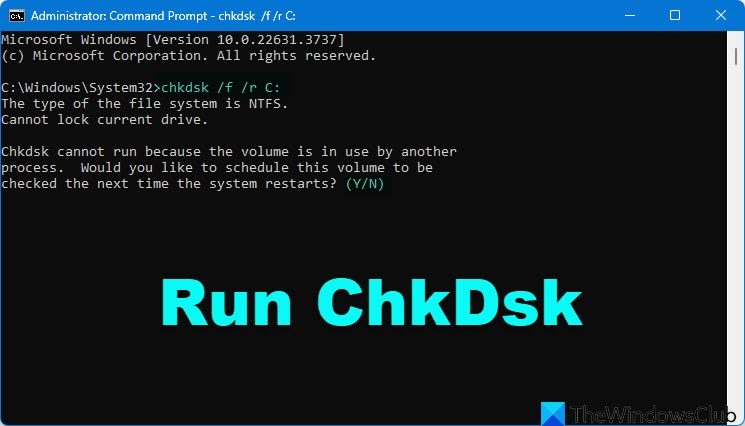 run chkdsk