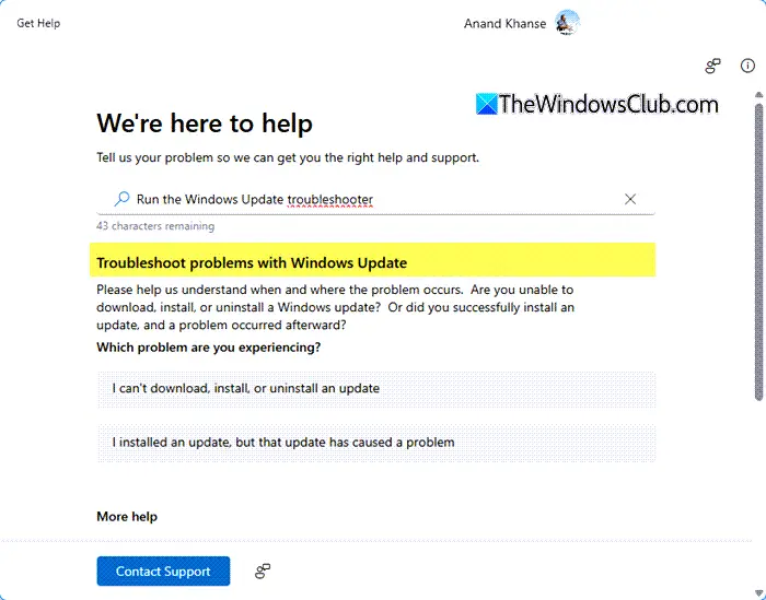 Windows Update Troubleshooter