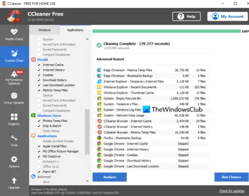 Ccleaner remove only что это