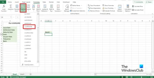 How to use COUPDAYBS, COUPDAYS, COUPDAYSNC in Excel