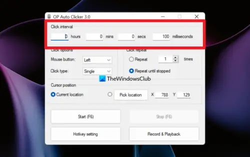 Automate Mouse Clicks Using Op Auto Clicker For Windows 1110