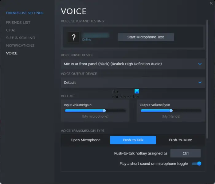 Steam Voice Settings button does not function · Issue #5498