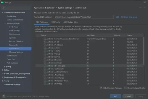 How To Install Android Studio And SDK On Windows 11/10