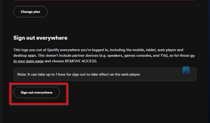 how to logout of spotify