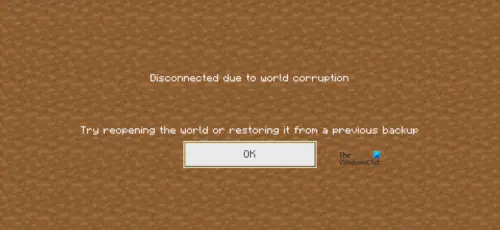 How to fix Minecraft Corrupted World