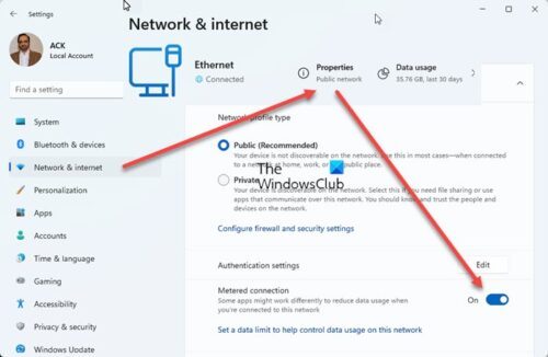 Metered network warning in outlook исправить