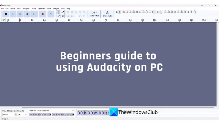 Beginners Guide To Using Audacity On PC