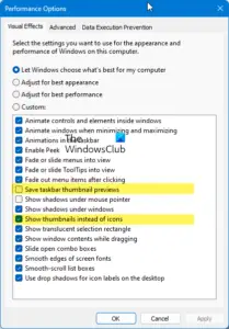 Enable Or Disable Taskbar Thumbnail Preview In Windows 11/10