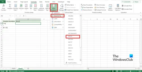 How to use the IMCOS function in Microsoft Excel