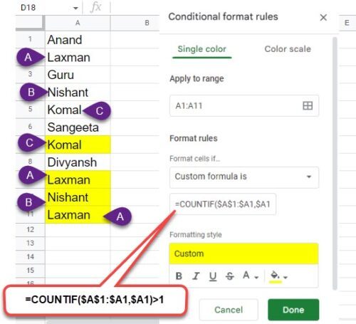 How To Highlight Duplicates In Google Sheets?