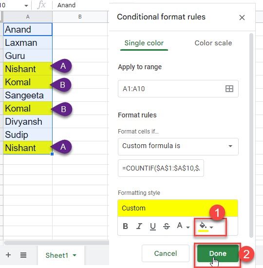 How To Highlight Duplicates In Google Sheets 