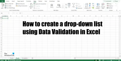 How to create a drop-down list using Data Validation in Excel