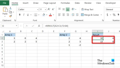 How to use the MINVERSE and MMULT functions in Excel