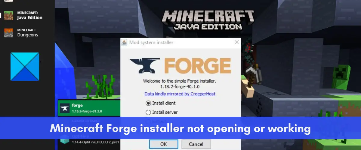 install forge minecraft windows 10