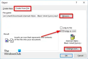 How to insert Sound file in Word, Excel and PowerPoint