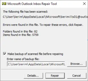 Ошибка 0x80040900 microsoft outlook