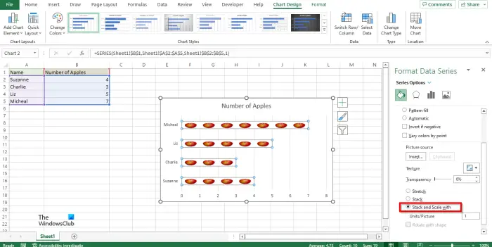 How to create Pictograph in Excel