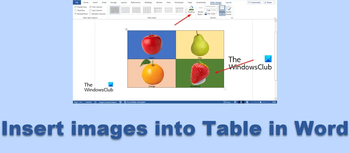 How To Insert Images Into Table In Microsoft Word TrendRadars