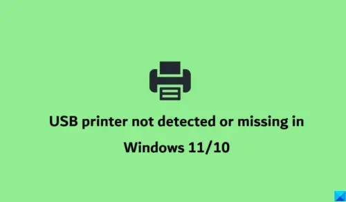 windows 11 usb printer not detected