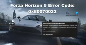 Fix Forza Horizon 5 Error Code 0x80070032 On Windows PC