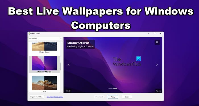 windows 11 live wallpapers
