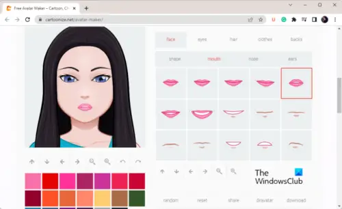 How to make a Cartoon Avatar on Windows 11/10?