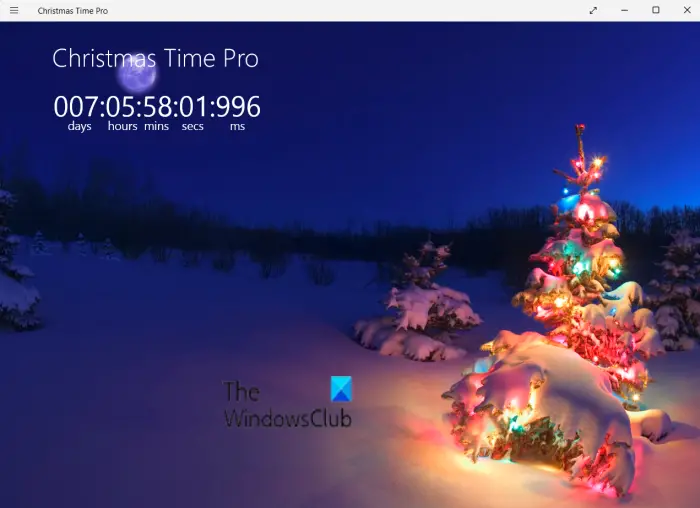 Best free Christmas Countdown apps and widgets for Windows PC