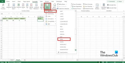 How to use the MAXA and MINA function in Excel