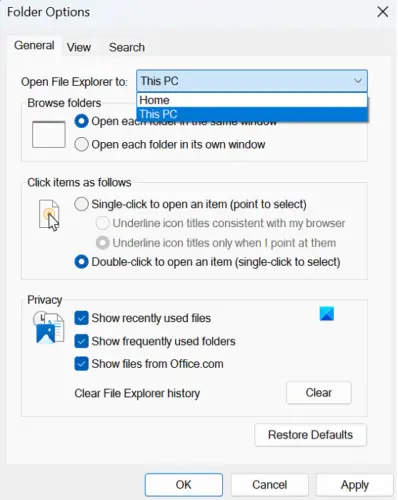 File Explorer Is Slow To Open In Windows 11/10