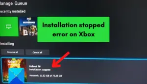 Installation Stopped Error When Installing Games On Xbox