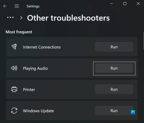 No sound after unplugging headphones in Windows 11/10