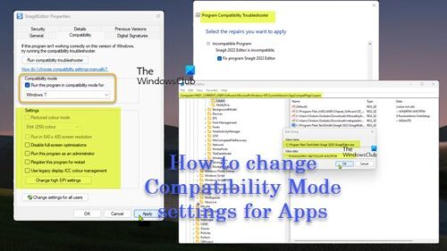 How To Change Compatibility Mode Settings In Windows 11/10