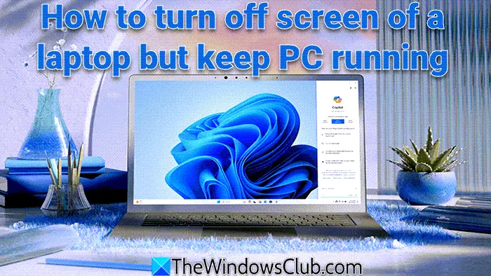 How to turn off screen of a laptop but keep PC running