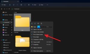 Quick Access pinned folders missing or disappeared in Windows 11